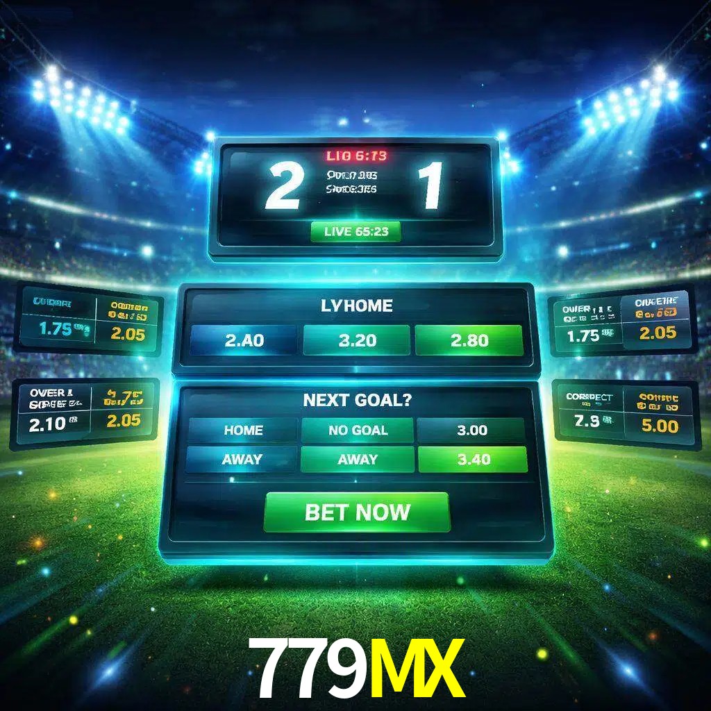 Vista de apuestas en vivo 779MX durante un partido en curso