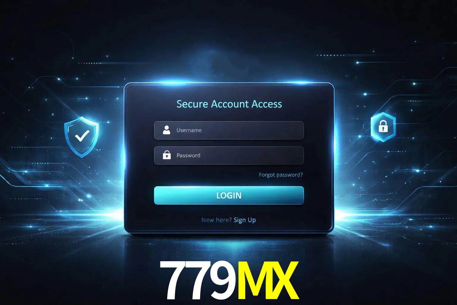 Pantalla de inicio de sesión de cuenta 779MX para usuarios en México